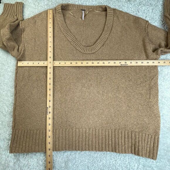 Free People Brookside Tunic Sweater Desert Camel Brown Oversized - Picture 9 of 10